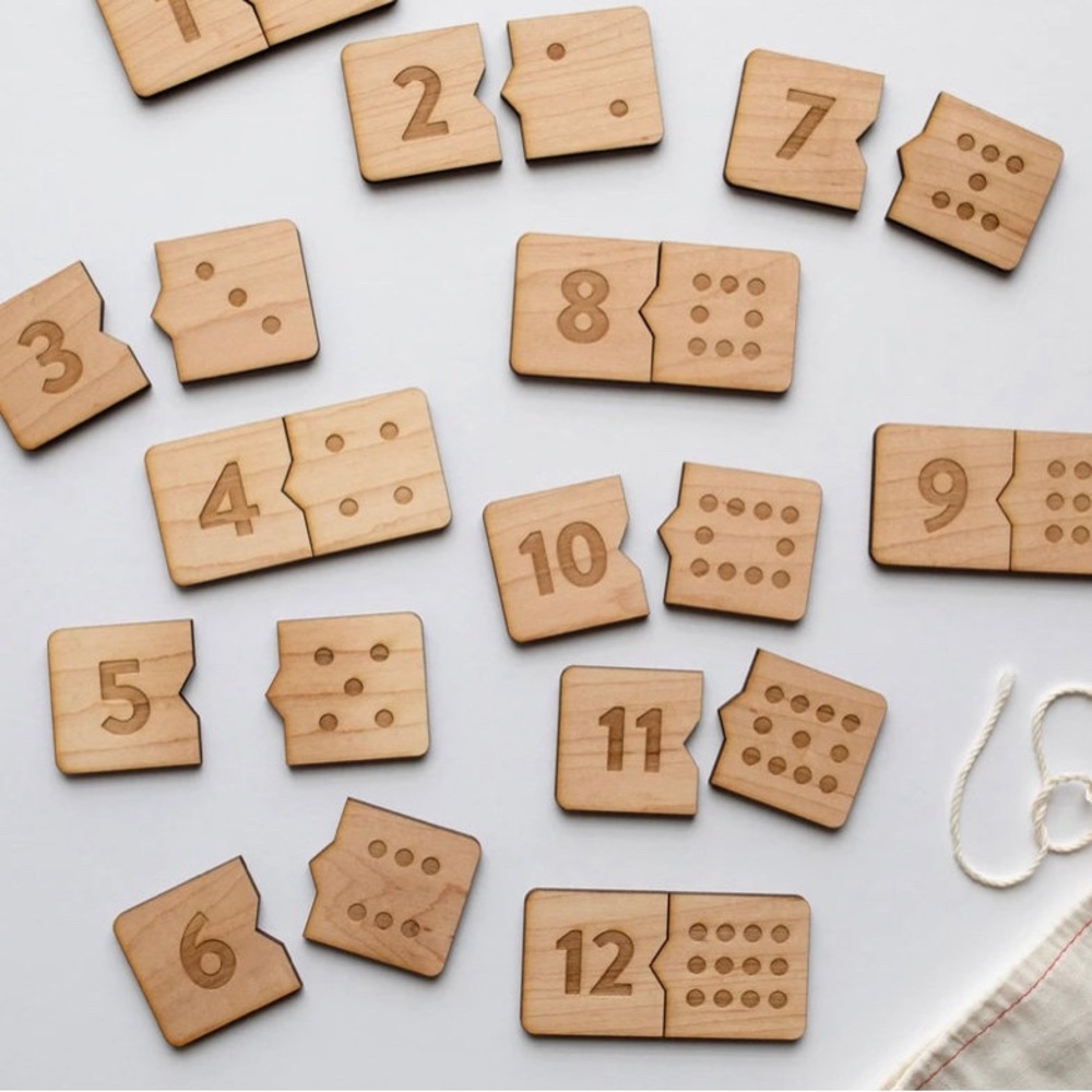 Wooden Number Match Puzzle